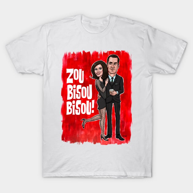 Zou Bisou Bisou T-Shirt by mcillustrator